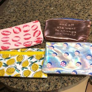 4 makeup bags